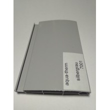 Шестикамерный профиль из пластика двояковыпуклый aqua-therm,  58x14mm, серебристо-серый 7001