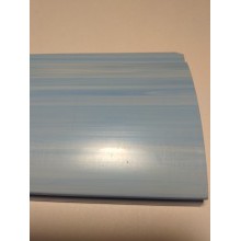 Шестикамерный профиль из пластика двояковыпуклый aqua-therm,  58x14mm, светл.-голуб./поляр. белый с мрамором 5555