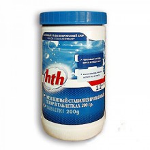 Медленный стабилизированный хлор в таблетках hth 1,2 кг.