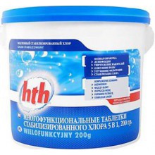 Многофункциональные таблетки стабилизированного хлора 5 в 1, 200 гр. hth