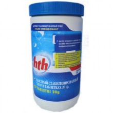 Быстрый стабилизированный хлор в таблетках hth MINITAB SHOCK 20гр. 1,2 кг